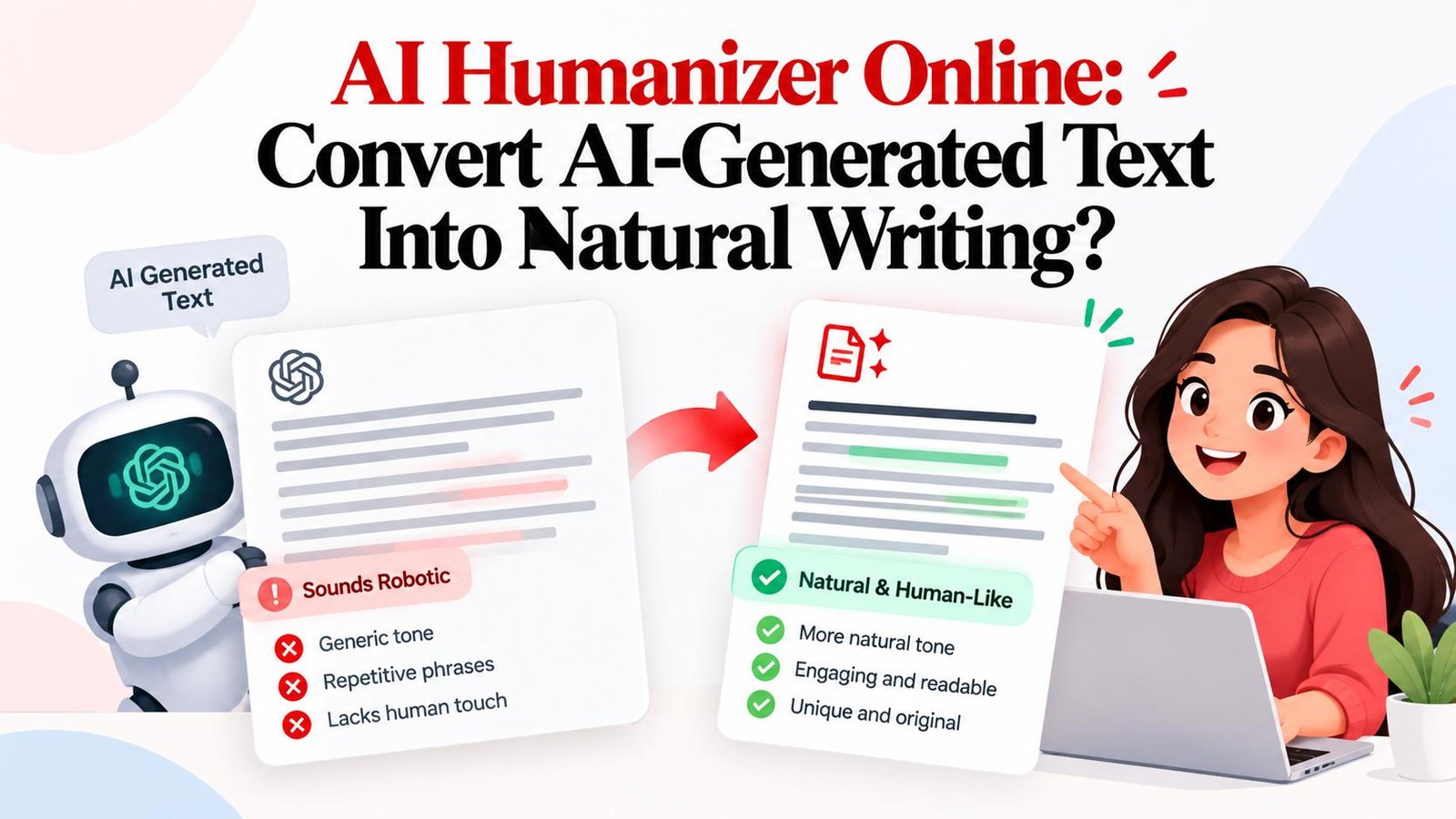 AI humanizer online tool for converting AI-generated text into natural writing