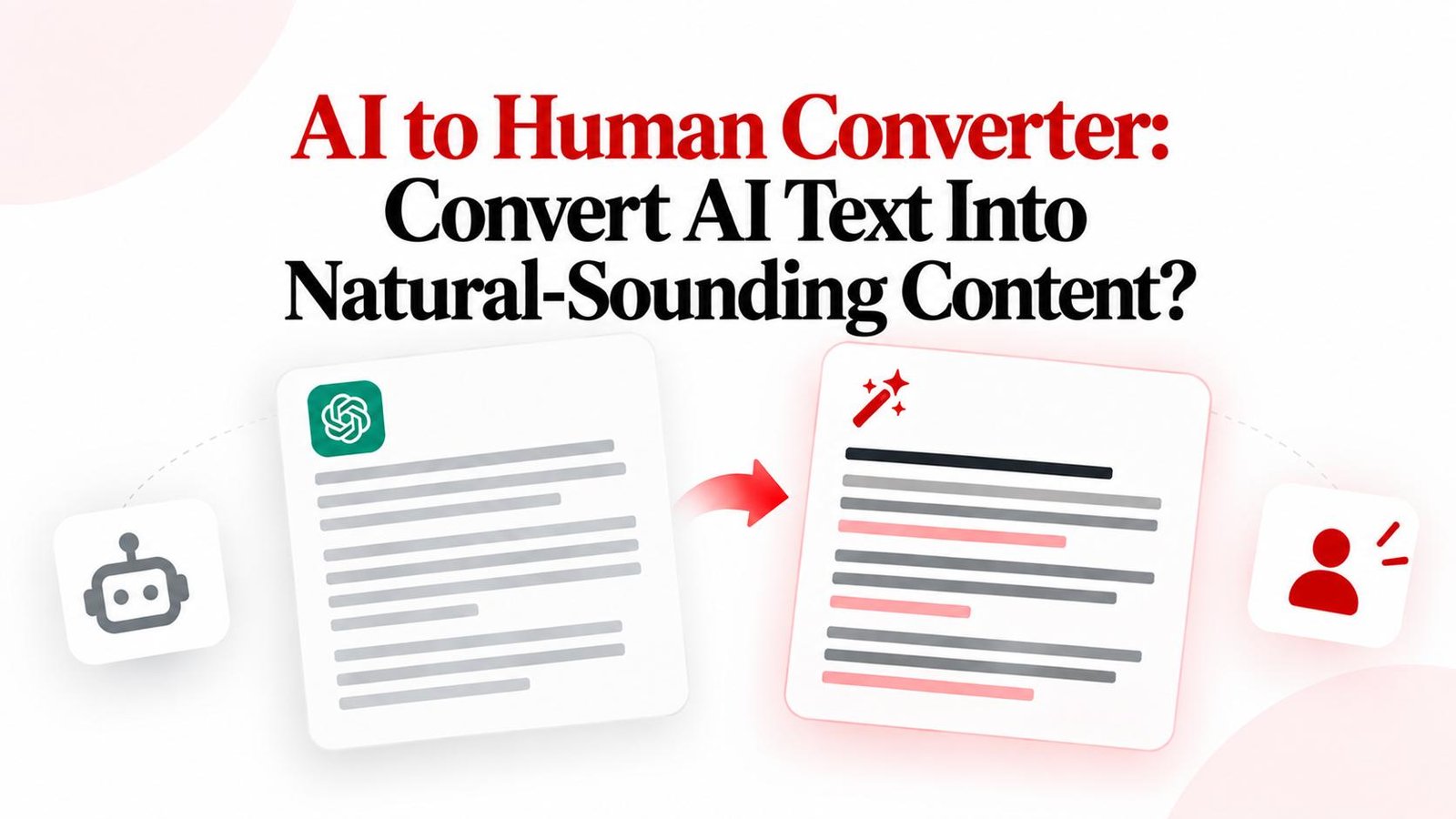 AI to human converter for transforming machine drafts into natural prose