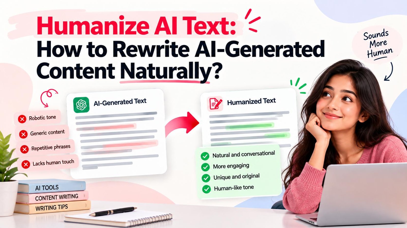 Humanize AI Text - How to Rewrite AI-Generated Content Naturally